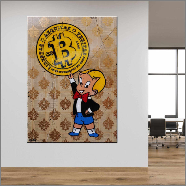 LOUIS VUITTON - Bitcoin Painting by CHEEKY BUNNY POP ART