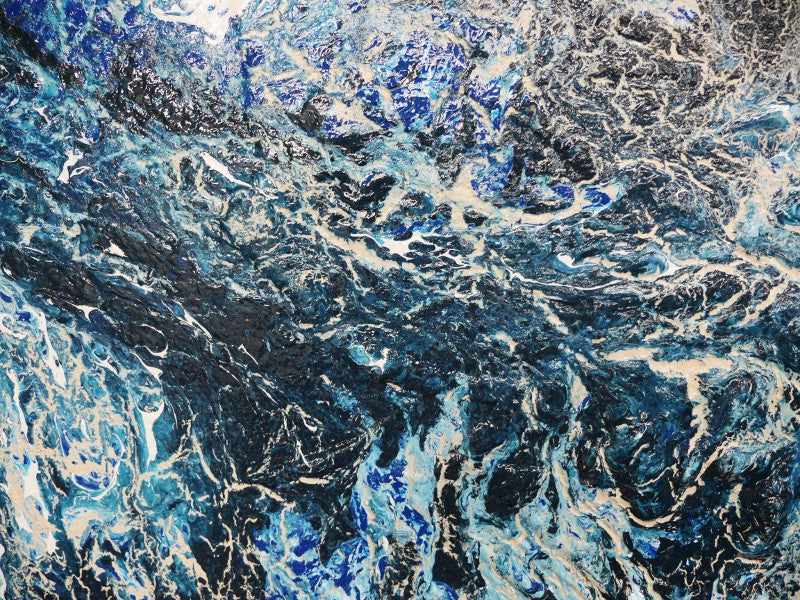 Be Inspired! Abstract Blue Creme (SOLD)-abstract-[Franko Artist]-[Cheryl]-[Wendy]-[Gabriela]-Franklin Art Studio