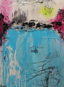 Be Inspired! Abstract Blue Pink (SOLD)-abstract-Franko-[Franko]-[Australia_Art]-[Art_Lovers_Australia]-Franklin Art Studio
