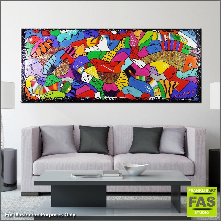 Be Inspired! Abstract Colourful (SOLD)-Abstract-Franko-[franko_artist]-[Art]-[interior_design]-Franklin Art Studio