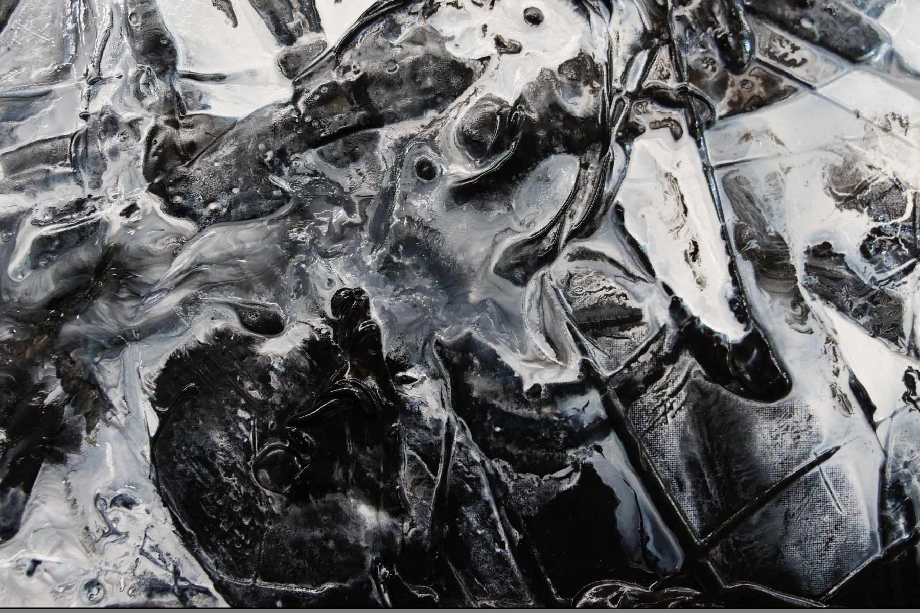 Black Myth 160cm x 100cm Black White Textured Abstract Painting Acrylic  Textured Triple Varnish Finish FRANKO by _Franko _