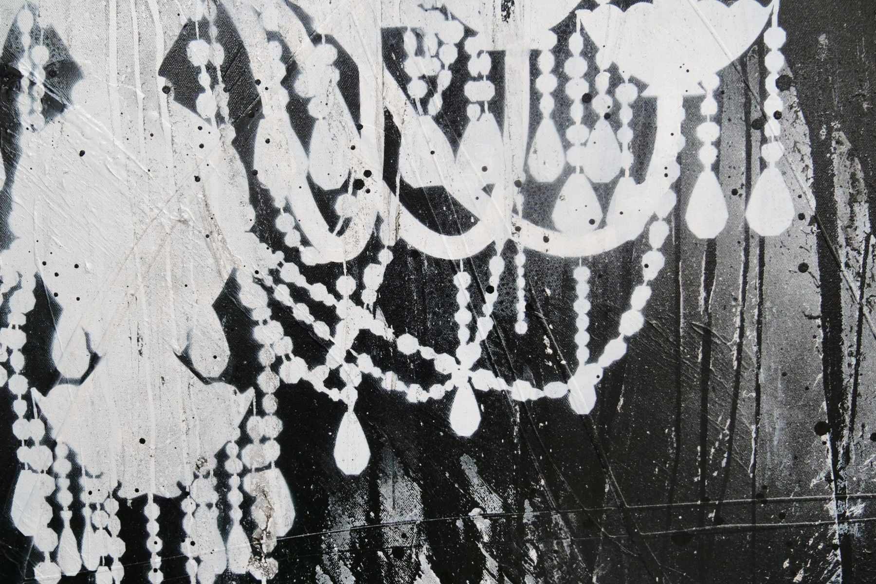 Chandelier Raw Class 140cm x 100cm Textured Urban Pop Art Painting (SOLD)