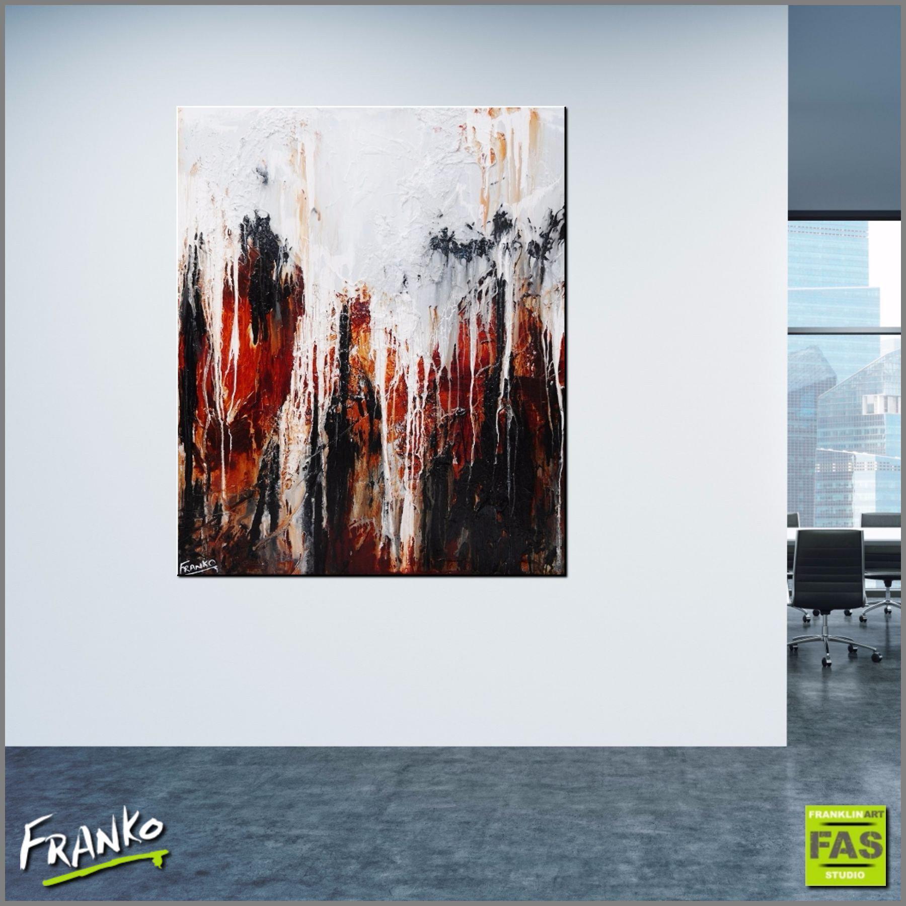 Clay Barron 120cm x 100cm Brown Abstract Painting (SOLD)-abstract-Franko-[Franko]-[huge_art]-[Australia]-Franklin Art Studio
