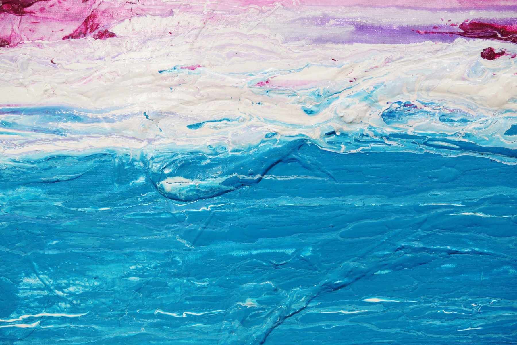 Don't Let Me Go 160cm x 60cm Blue Pink Purple Textured Abstract Painting (SOLD)