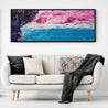 Don't Let Me Go 160cm x 60cm Blue Pink Purple Textured Abstract Painting (SOLD)-abstract-Franko-[Franko]-[huge_art]-[Australia]-Franklin Art Studio