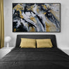 Golden Pearl 200cm x 120cm Black Gold White Textured Abstract Painting-Abstract-Franko-[franko_art]-[beautiful_Art]-[The_Block]-Franklin Art Studio