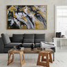 Golden Pearl 200cm x 120cm Black Gold White Textured Abstract Painting-Abstract-Franko-[Franko]-[huge_art]-[Australia]-Franklin Art Studio