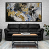 Golden Potion 190cm x 100cm Paynes Grey Gold Black Textured Abstract Painting (SOLD)-Abstract-Franko-[franko_artist]-[Art]-[interior_design]-Franklin Art Studio