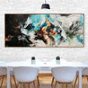 Life Potion 240cm x 100cm Teal Black White Textured Abstract Painting (SOLD)-Abstract-Franko-[Franko]-[huge_art]-[Australia]-Franklin Art Studio