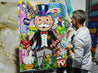 Buy the Bank 100cm x 140cm Monopoly Man Textured Urban Pop Art Spray Paint Painting-Urban Pop Art-[Franko]-[Australian]-[Popular]-[Best Selling]-Franklin Art Studio