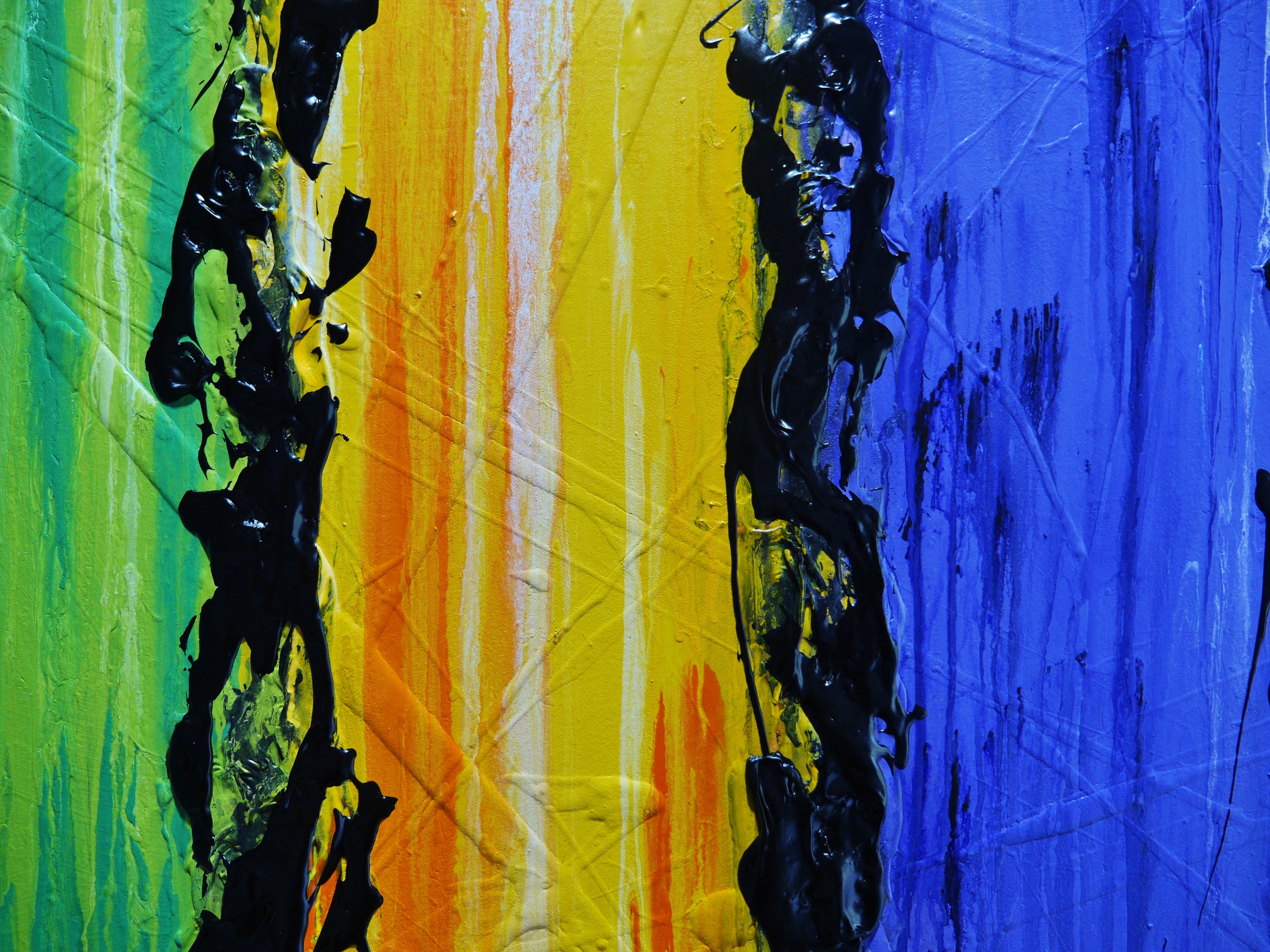 Rational Colour 190cm x 100cm Colourful Textured Abstract Painting