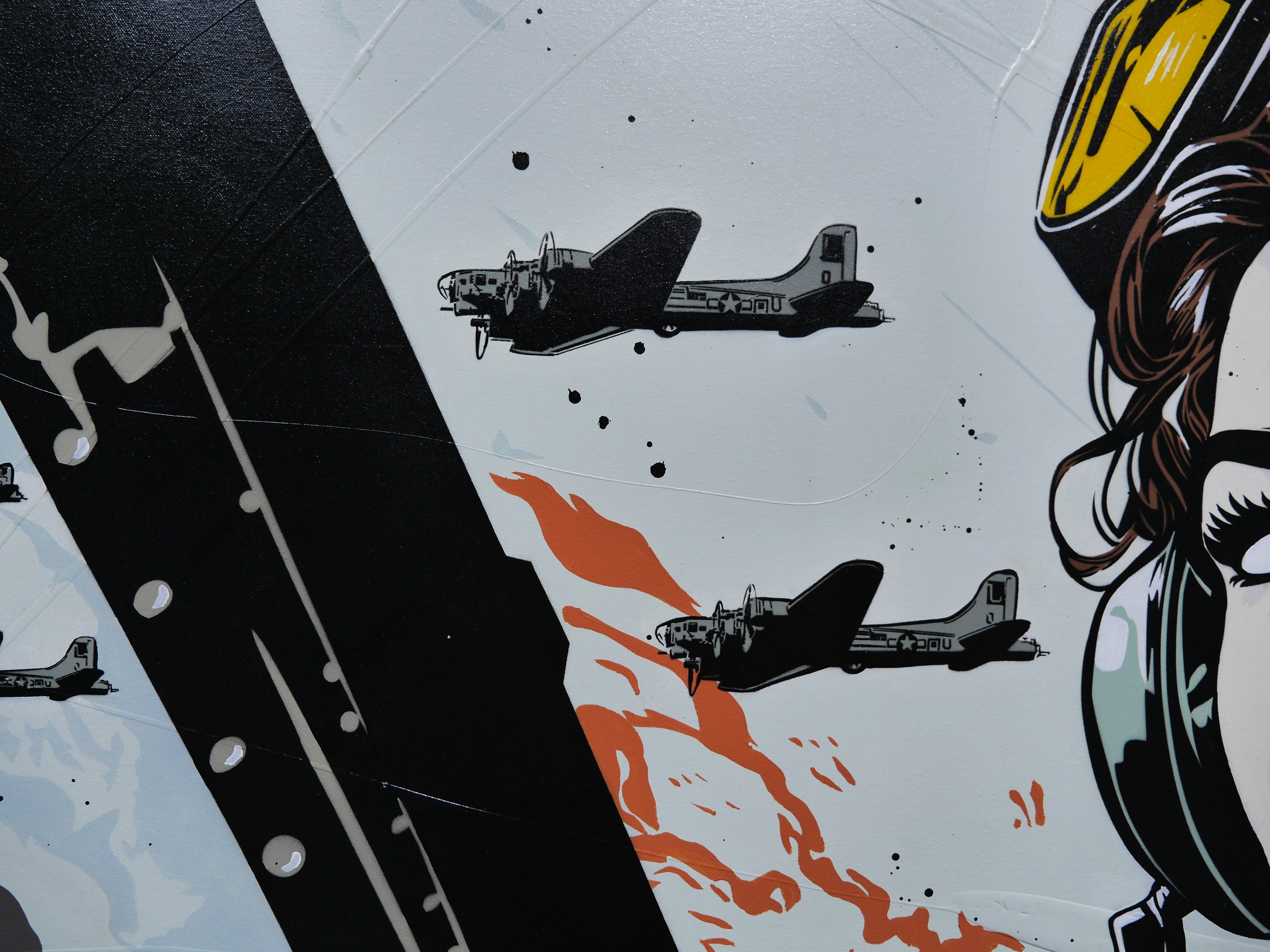 The Squadron 160cm x 100cm Pilot Classic Pop Art Painting (SOLD)