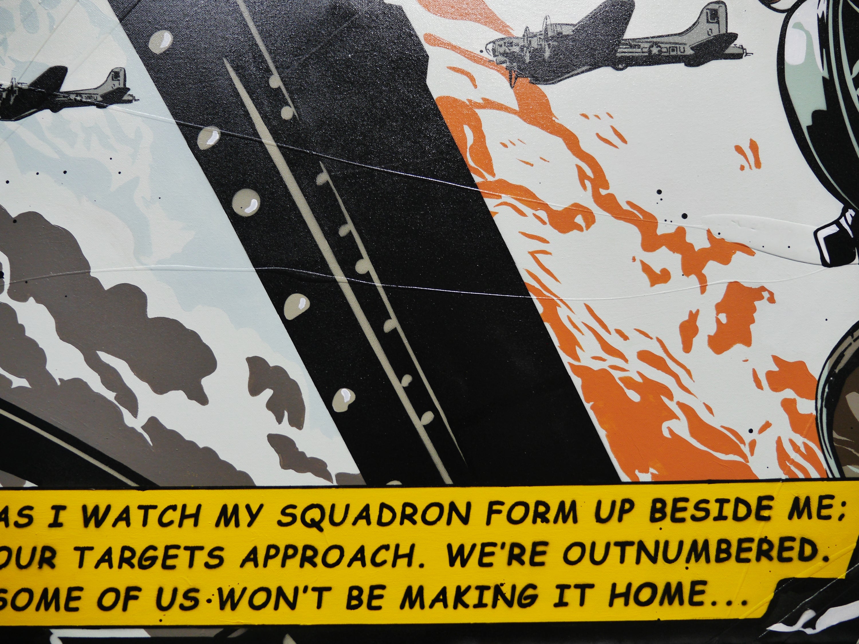 The Squadron 160cm x 100cm Pilot Classic Pop Art Painting (SOLD)