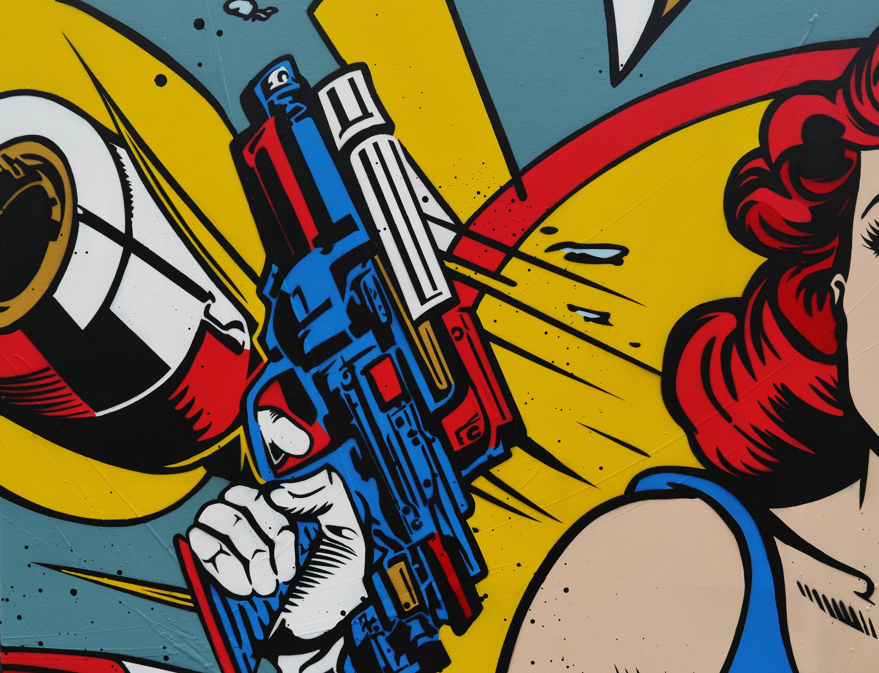 Space Wars 160cm x 100cm Space Classic Pop Art Painting