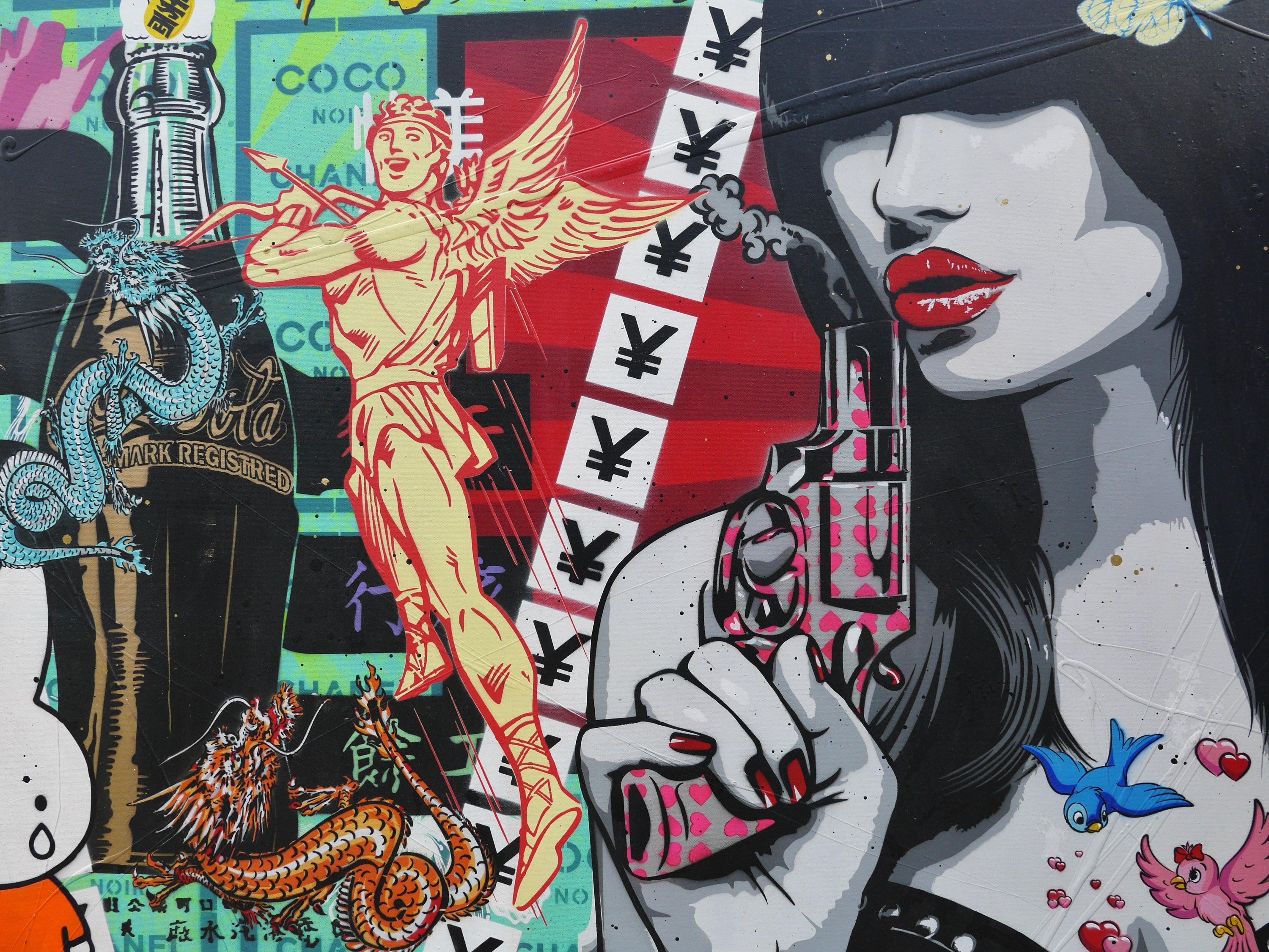 Love Assassin 140cm x 100cm Textured Urban Pop Art Painting