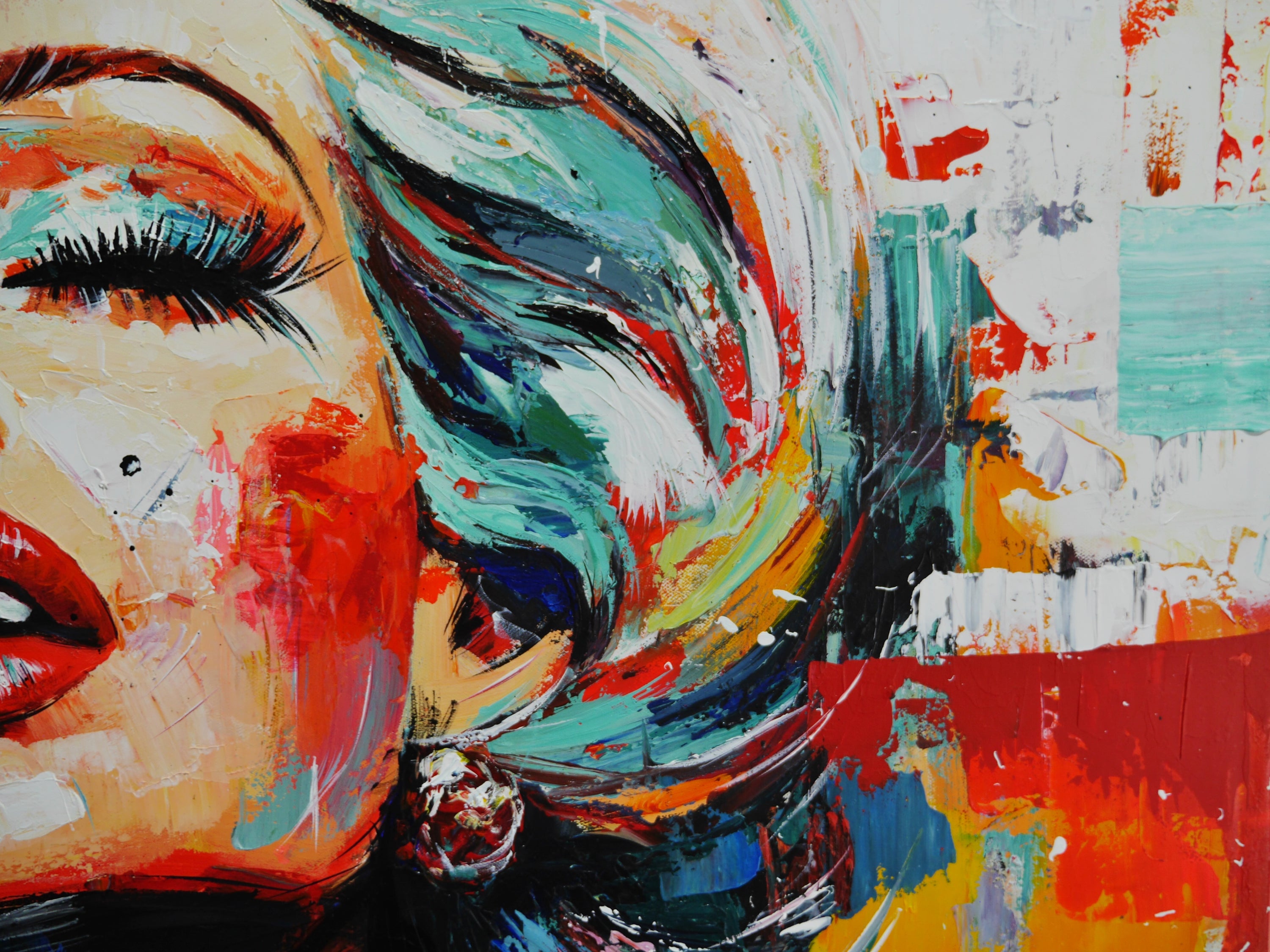 Scarlett Blonde 140cm x 180cm Marilyn Monroe Textured Abstract Realism Painting