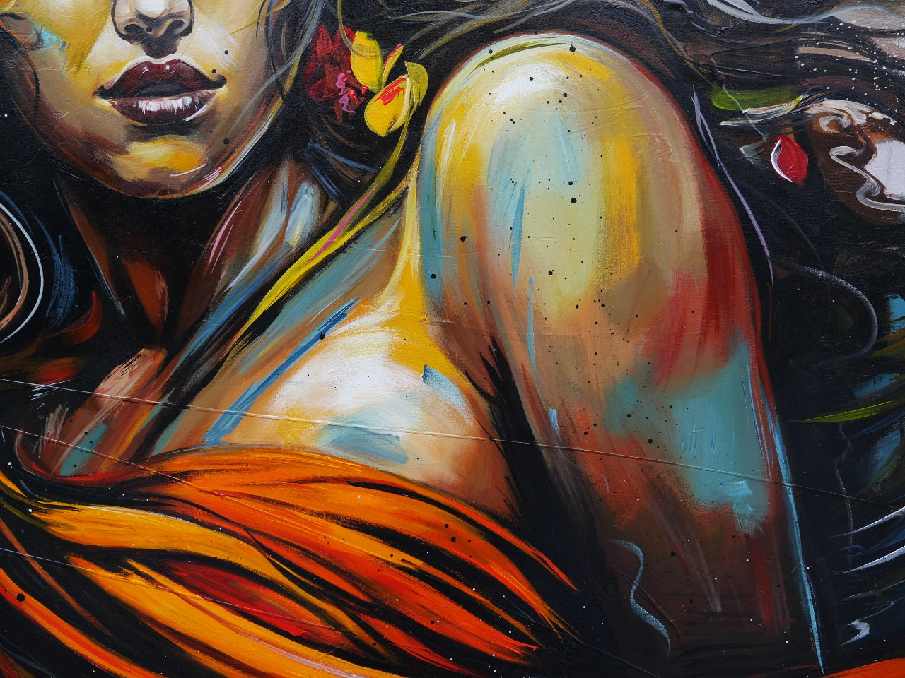 Aphrodite 240cm x 120cm Abstract Realism Textured Framed Painting