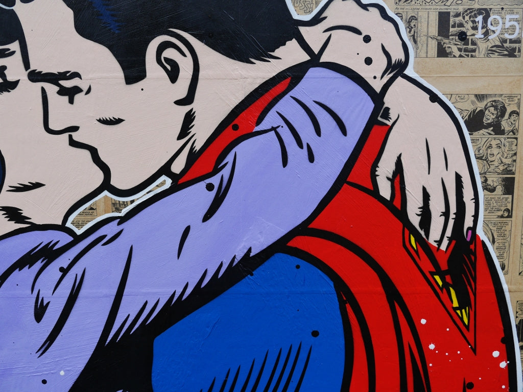 Intimate Superlove 100cm x 120cm Superman Urban Pop Book Club Painting