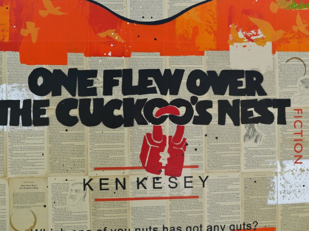 Cuckoo 100cm x 140cm Urban Pop Book Club Painting