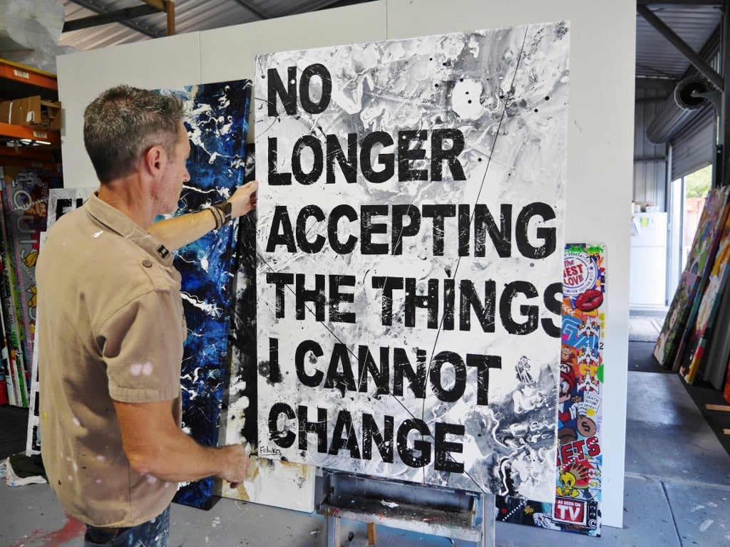 Changes 100cm x 140cm Textured Urban Pop Art Painting