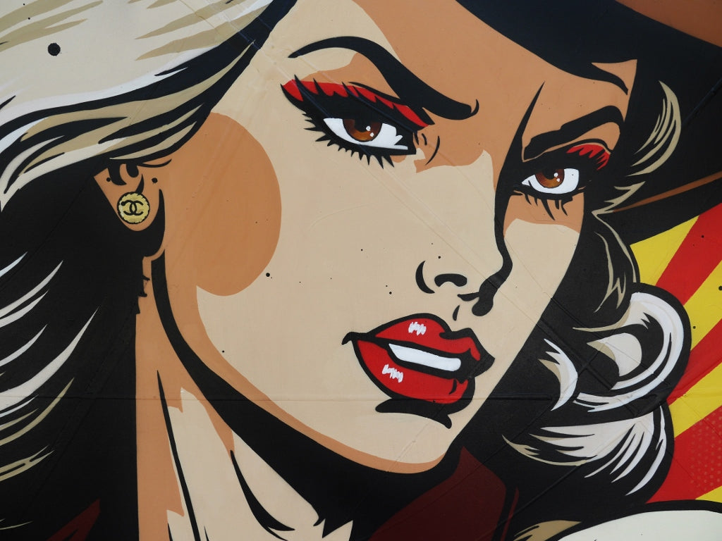 All Over The County 190cm x 100cm Cowgirl Classic Pop Art Painting