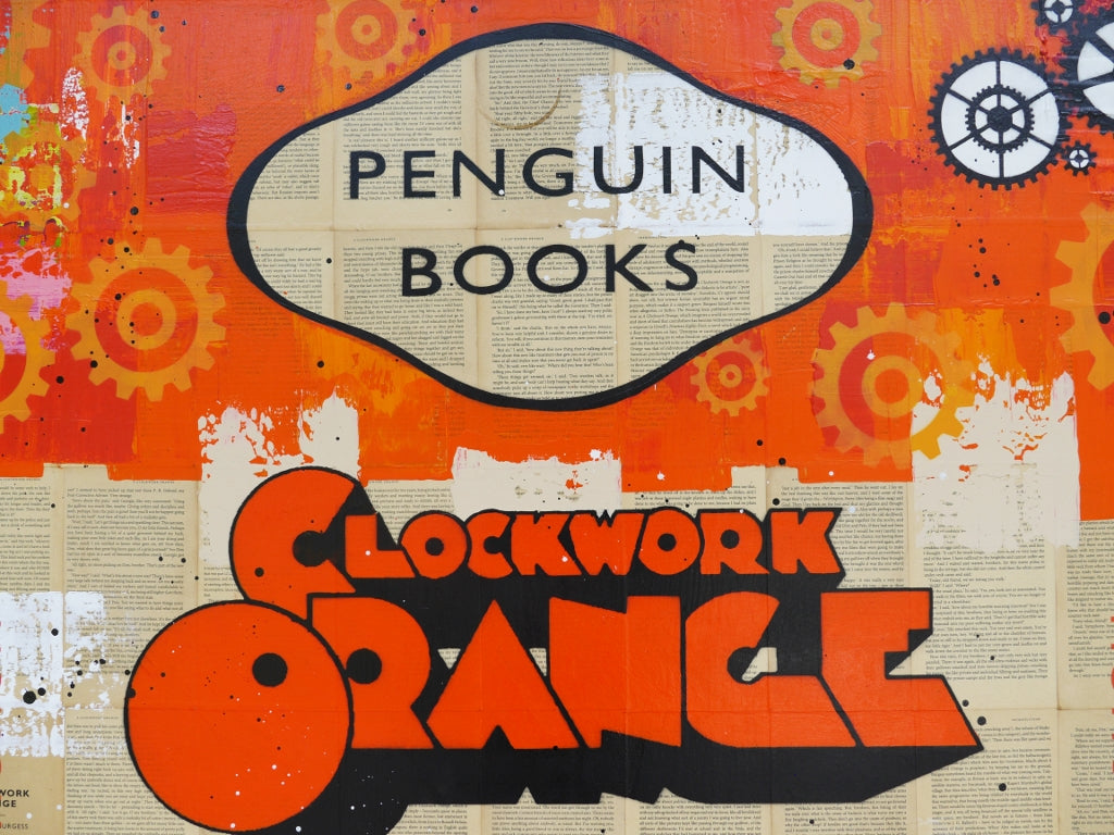 Clockwork 100cm x 140cm Urban Pop Book Club Painting