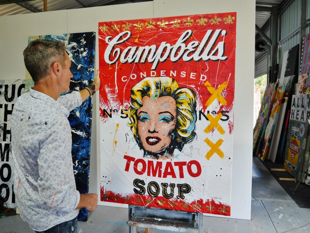 Campbell's Marilyn 100cm x 140cm Campbell's Soup Textured Urban Pop Art Painting