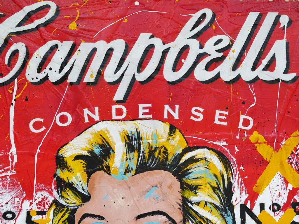 Campbell's Marilyn 100cm x 140cm Campbell's Soup Textured Urban Pop Art Painting