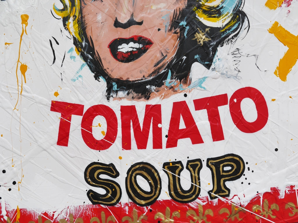 Campbell's Marilyn 100cm x 140cm Campbell's Soup Textured Urban Pop Art Painting