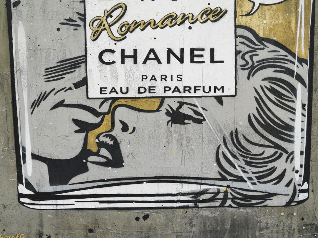 Golden Romance 100cm x 140cm Perfume Concrete Textured Urban Pop Art Painting