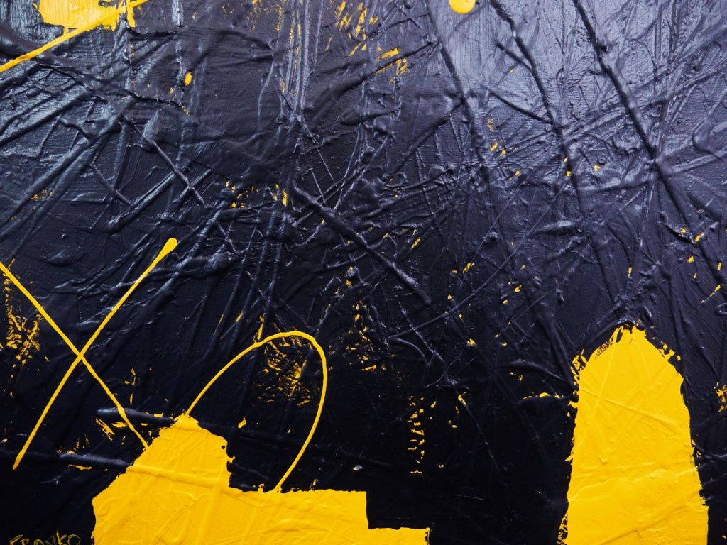 Golden Disclosure 240cm x 100cm BrightTextured Abstract Painting