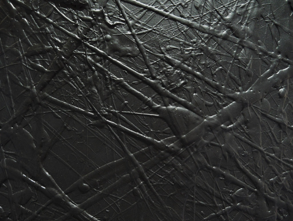 Little Wicked 75cm x 100cm Black Textured Abstract Painting