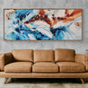 Rock and Ice 200cm x 80cm Blue Oxide White Textured Abstract Painting (SOLD)-Abstract-Franko-[franko_artist]-[Art]-[interior_design]-Franklin Art Studio