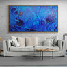 Sapphire Icon 190cm x 100cm Blue Ink Textured Abstract Painting (SOLD)-Abstract-Franko-[huge]-[Australian]-[best Selling]-Franklin Art Studio