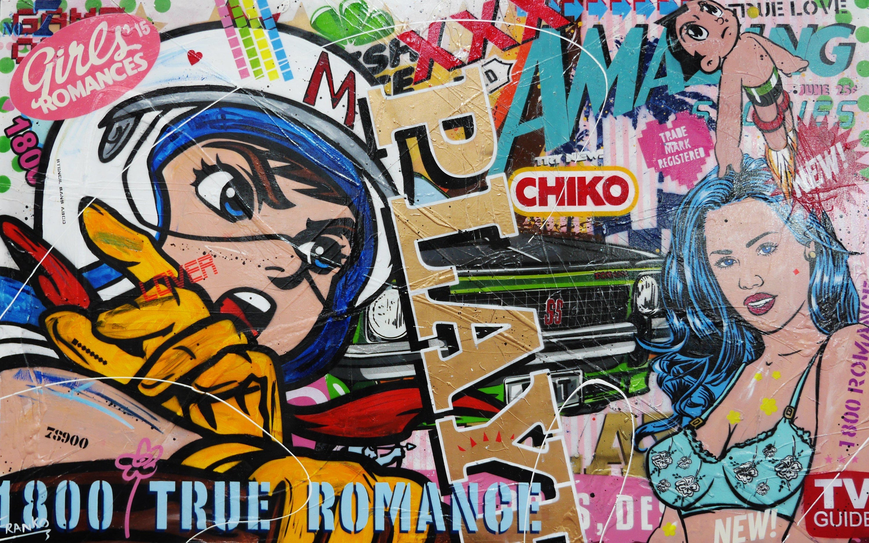Speeding Speedy Speed 160cm x 100cm Speed Racer Textured Urban Pop Art Painting (SOLD)-urban pop-Franko-[Franko]-[Australia_Art]-[Art_Lovers_Australia]-Franklin Art Studio