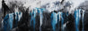 Teal Sass 160cm x 60cm Teal Black White Textured Abstract Painting (SOLD)-Abstract-Franko-[Franko]-[Australia_Art]-[Art_Lovers_Australia]-Franklin Art Studio