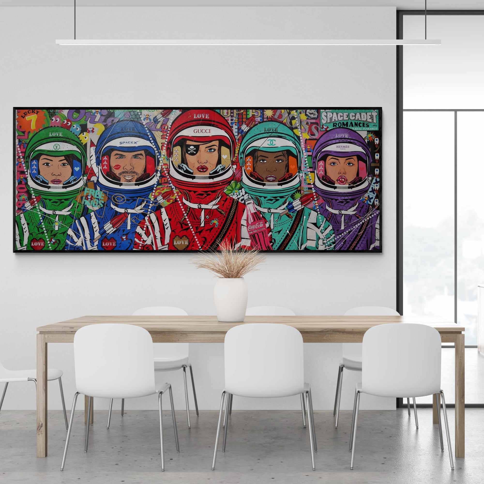 The 5th Element - Cadets 240cm x 100cm Space Cadet Textured Urban Pop Art Painting (SOLD)-Urban Pop Art-[Franko]-[Australian]-[Popular]-[Best Selling]-Franklin Art Studio