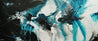 Turquoise Oceans 240cm x 100cm Teal Black White Textured Abstract Painting (SOLD)-Abstract-[Franko ]-[Gallery]-[popular]-[Australia]-Franklin Art Studio