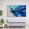 Wild Blue 160cm x 100cm Blue Aqua White Textured Abstract Painting-Abstract-Franko-[franko_art]-[beautiful_Art]-[The_Block]-Franklin Art Studio
