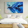 Wild Blue 160cm x 100cm Blue Aqua White Textured Abstract Painting-Abstract-Franko-[Franko]-[huge_art]-[Australia]-Franklin Art Studio