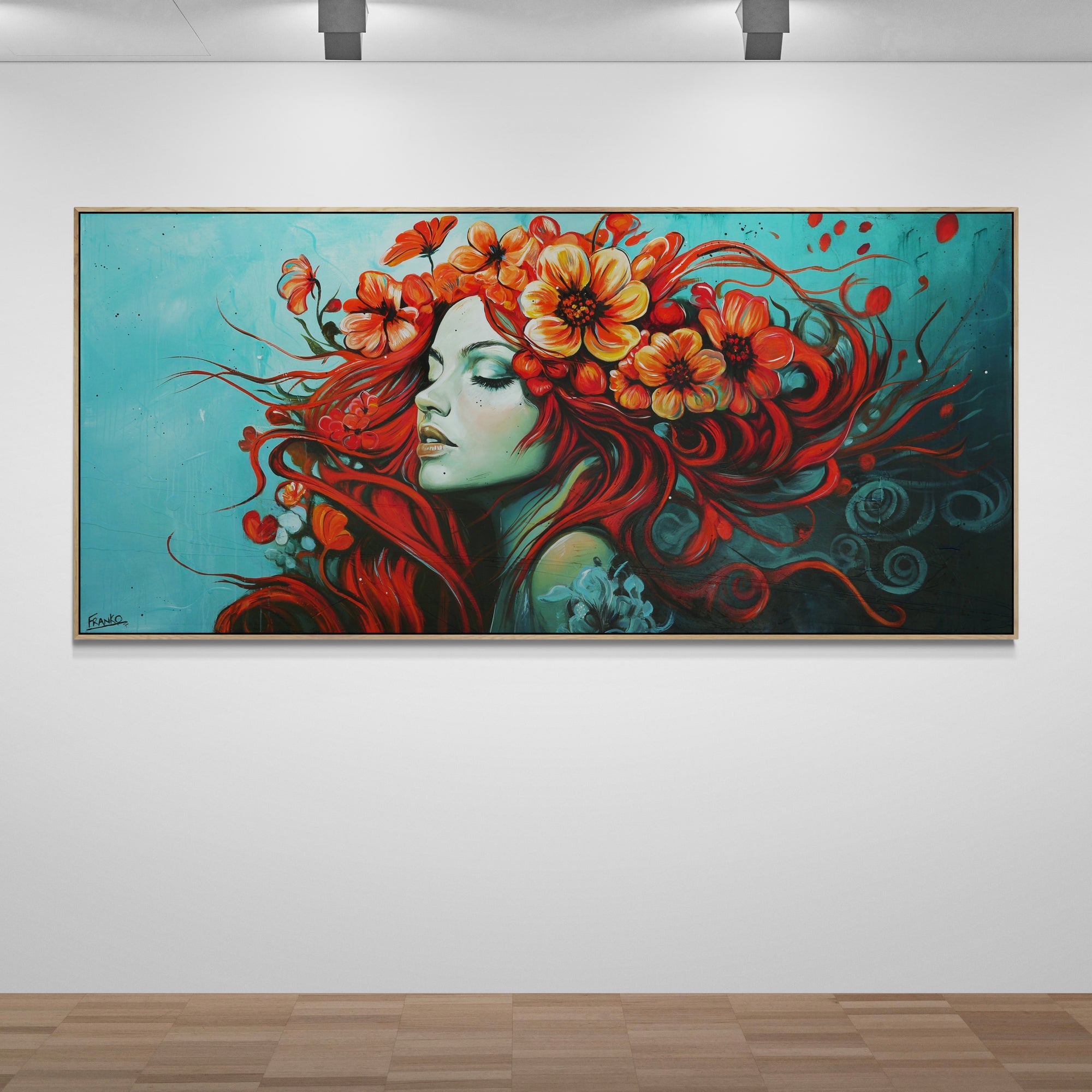 Venus 240cm x 110cm Abstract Realism Textured Framed Painting