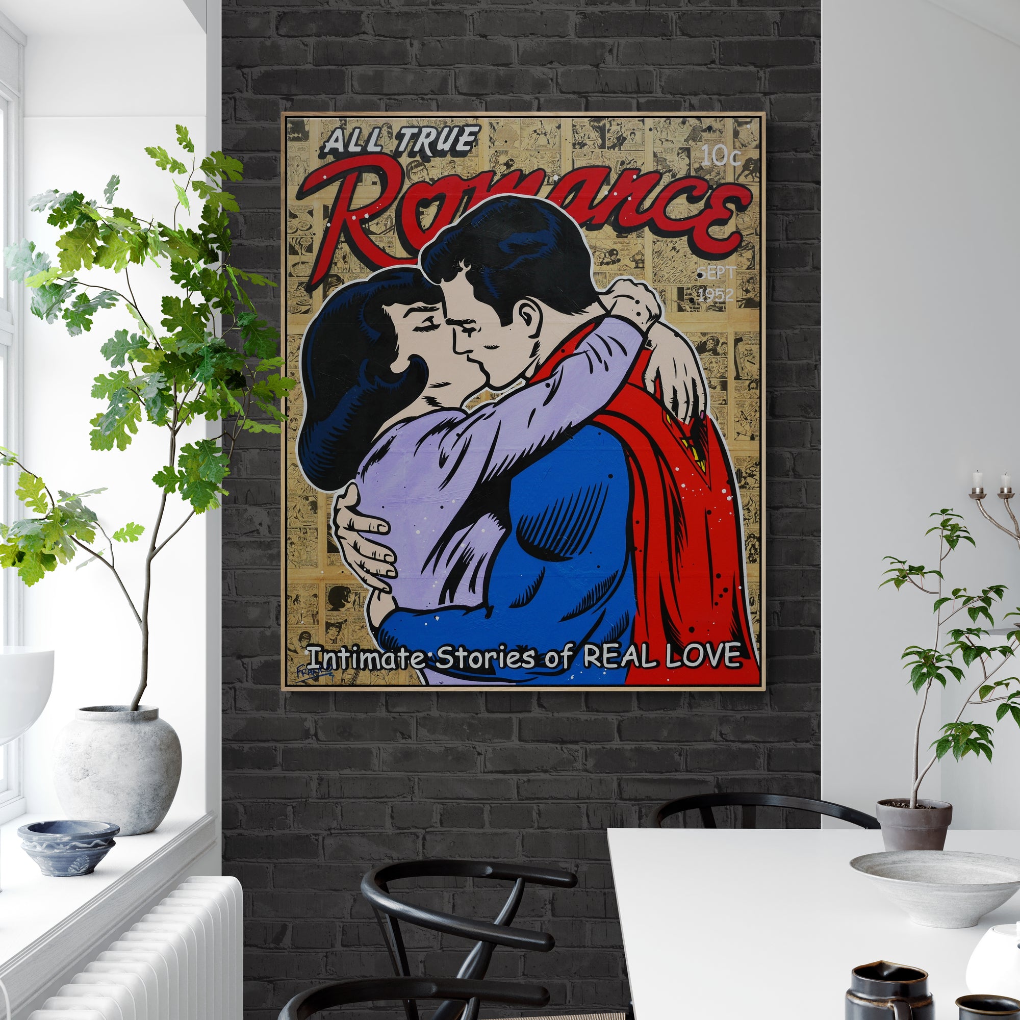 Intimate Superlove 100cm x 120cm Superman Urban Pop Book Club Painting