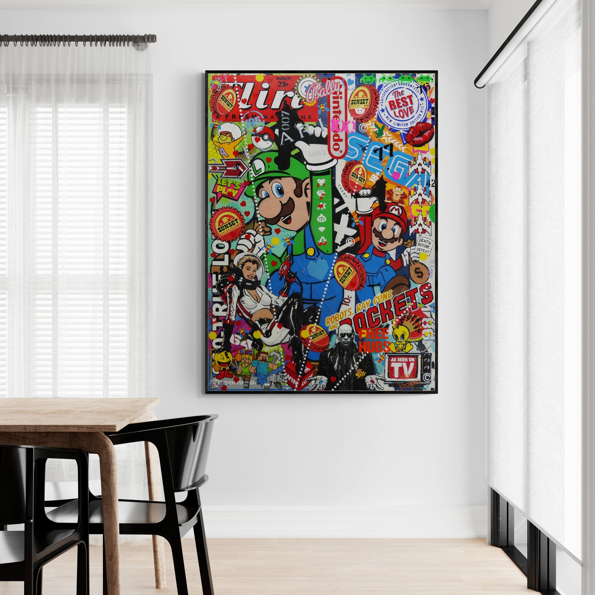 Italian Bandits 100cm x 140cm Textured Urban Pop Art Painting