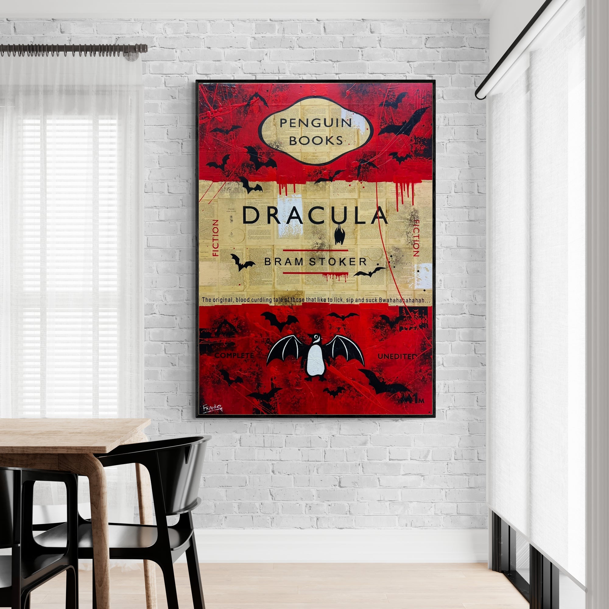 Bloodsuckers 140cm x 100cm Dracula Urban Pop Book Club Painting-book club-Franko-[huge]-[Australian]-[best Selling]-Franklin Art Studio