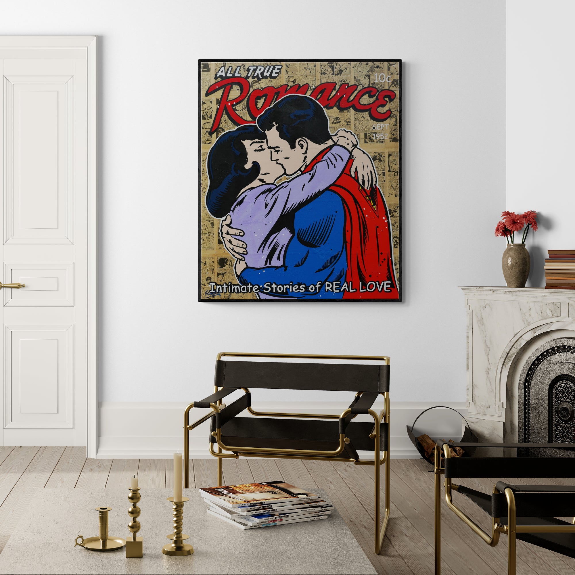 Intimate Superlove 100cm x 120cm Superman Urban Pop Book Club Painting