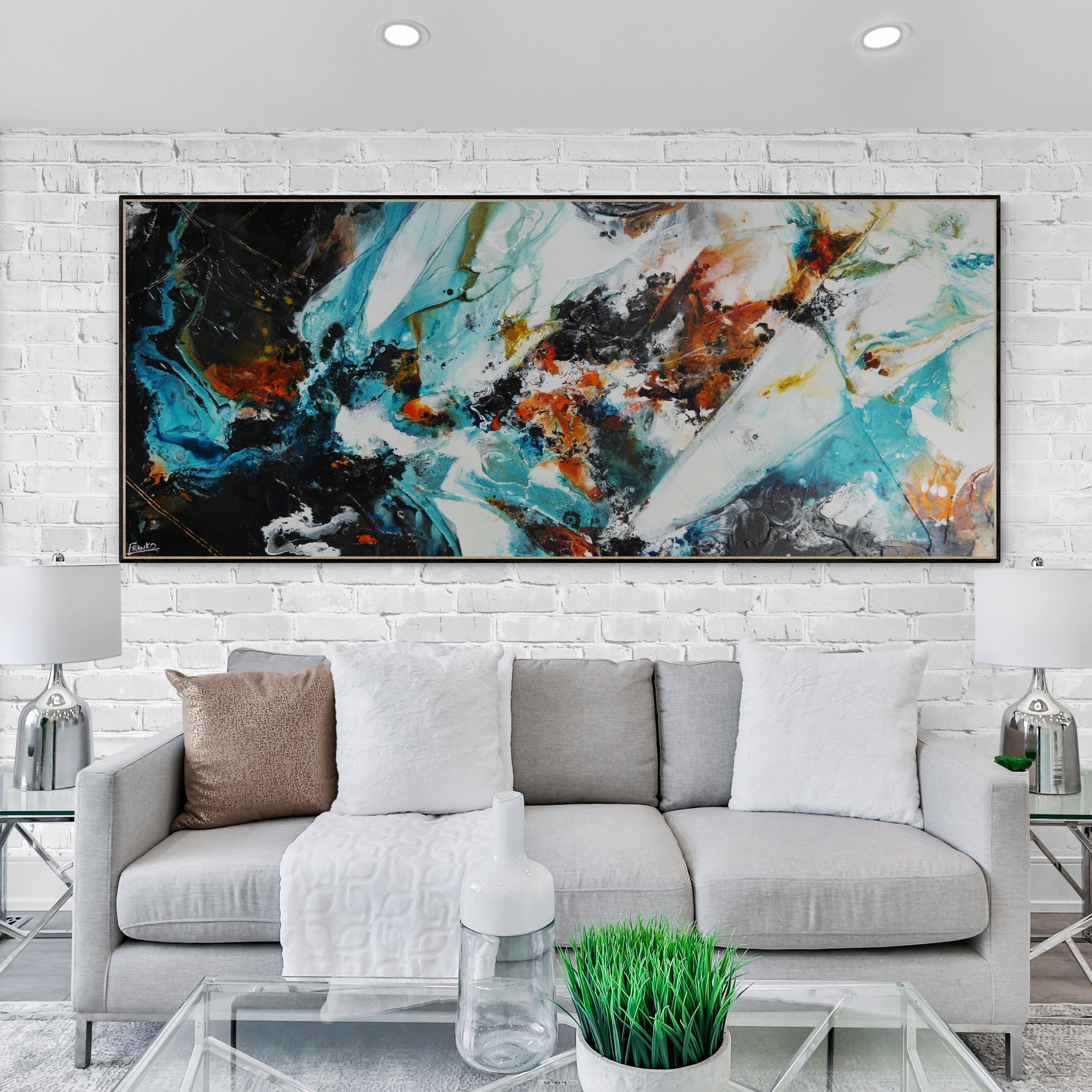 Rusted Perspective 240cm x 100cm Textured Abstract Painting