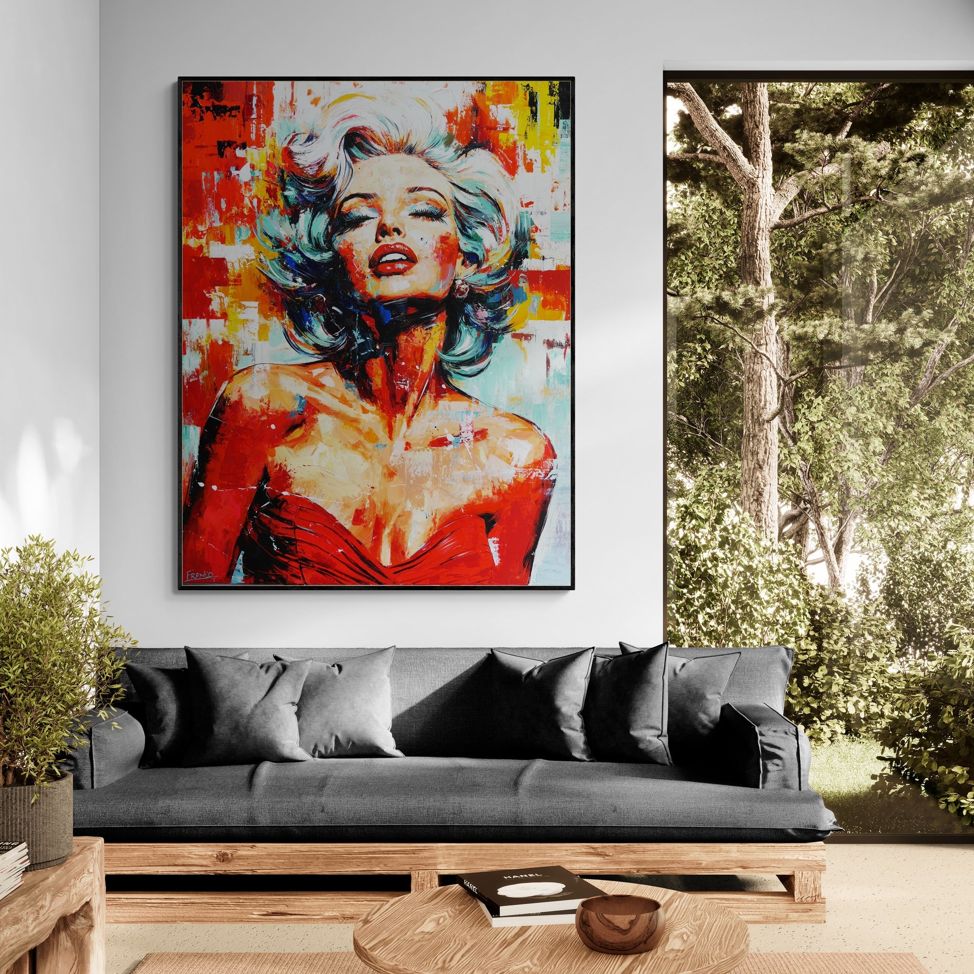 Scarlett Blonde 140cm x 180cm Marilyn Monroe Textured Abstract Realism Painting