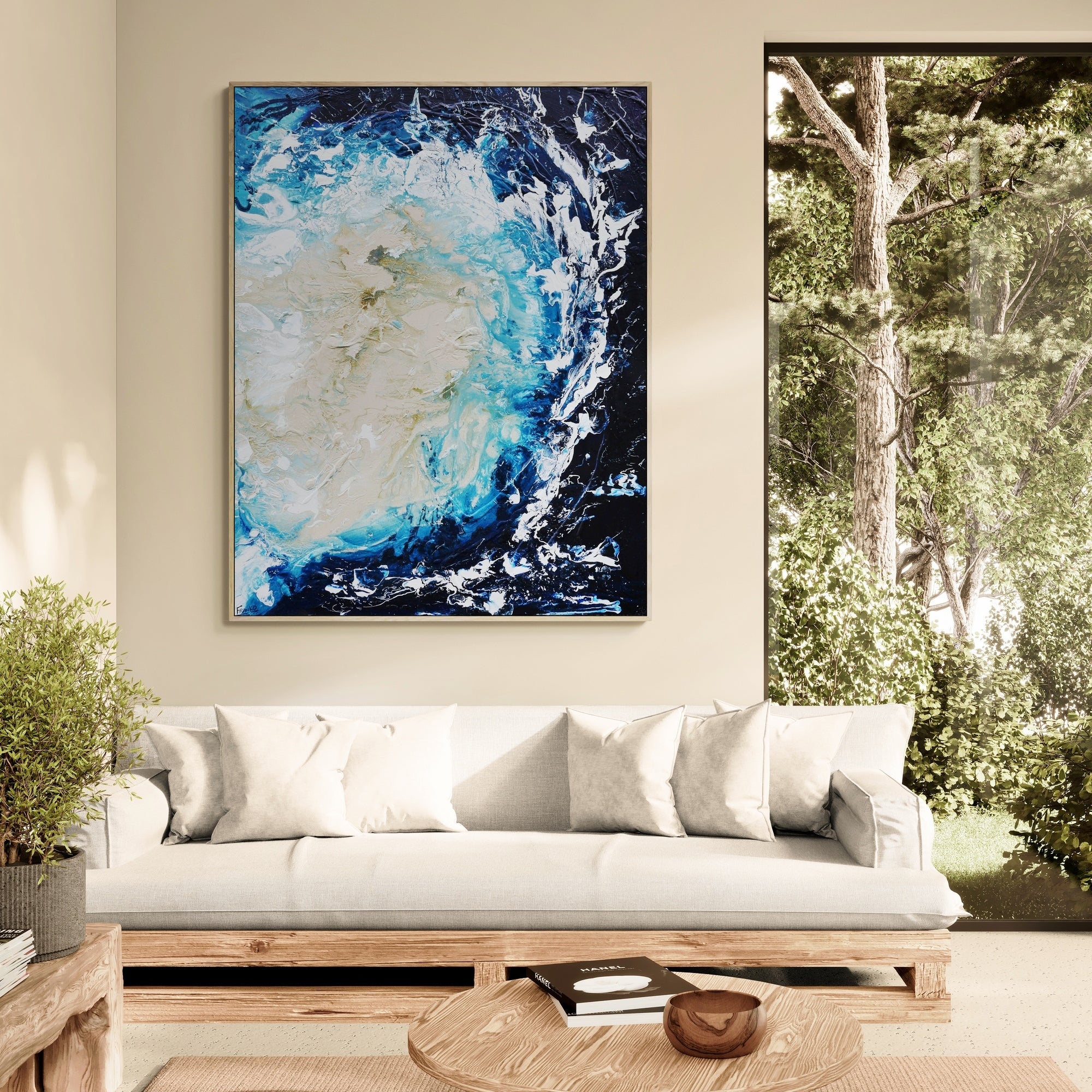 Surfs Up 140cm x 180cm Textured Abstract Painting