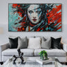 Mahou (Sourcery) 190cm x 100cm Brave and Beautiful Abstract Realism Textured Framed Painting-abstract realism-[Franko Artist]-[The Block]-[Dream Homes]-[ideas]-Franklin Art Studio