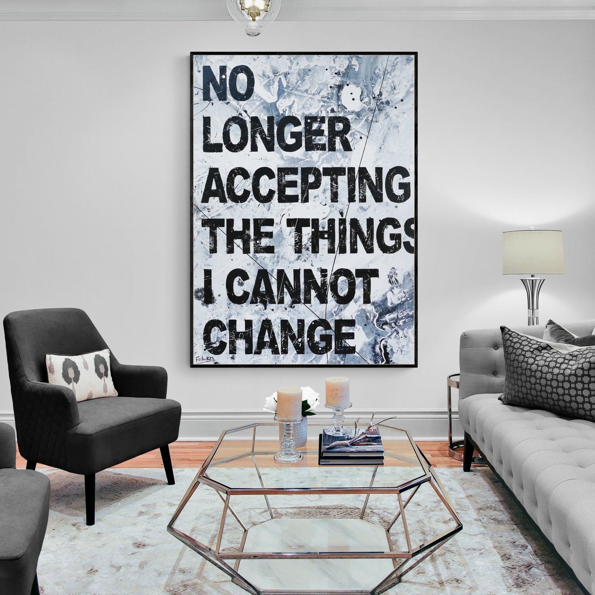 Changes 100cm x 140cm Textured Urban Pop Art Painting